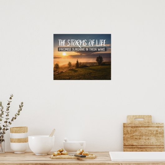 Stormen van het leven poster (Keuken)