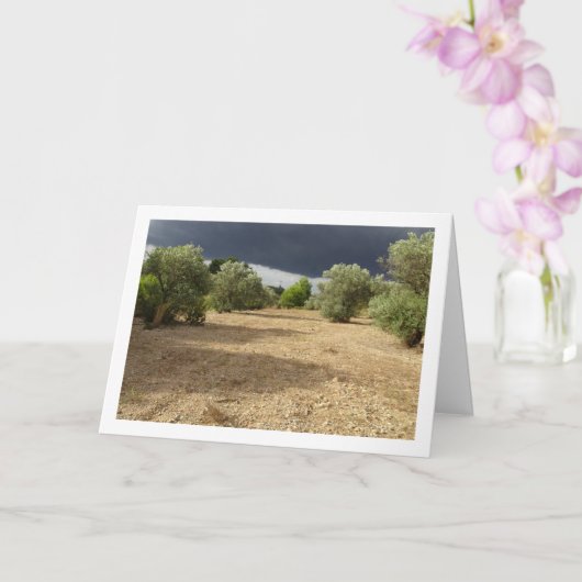 Stormen wolk boven Canyon Orchard Landscape Kaart (Orchidee)