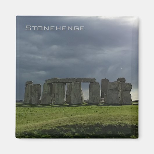 Stormen wolken boven Stonehenge Magneet (Voorkant)