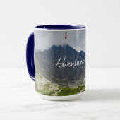 Stormen wolken over de bergen mok (Voorkant links)