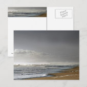 Stormend Zee, verafgelegen pier Briefkaart (Voorkant / Achterkant)