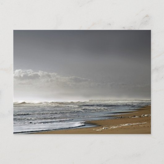 Stormend Zee, verafgelegen pier Briefkaart (Voorkant)