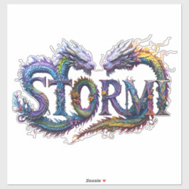 STORMI | Mystiek drakenalfabet Sticker