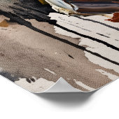 Stormig Abstract Bloemstuk Landschaps Poster (Hoek)