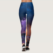 Stormige Zonsondergang Strand Leggings Vrouwen | D (Achterkant)