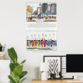 Storming of the Bastille in the French Revolution Poster (Thuiskantoor)