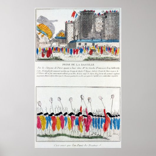 Storming of the Bastille in the French Revolution Poster (Voorkant)