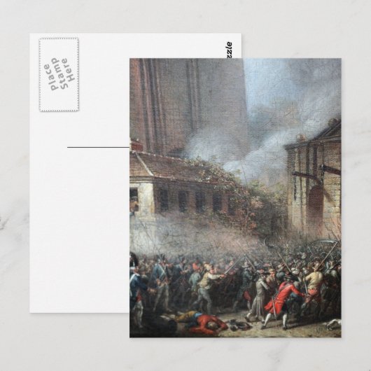 Storming the Bastille, 14 juli 1789 Briefkaart (Voorkant / Achterkant)