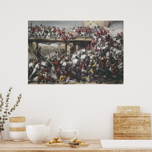 Storming van Delhi Poster (Keuken)