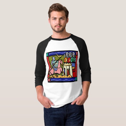 Storming van het kasteel t-shirt (Voorkant volledig)