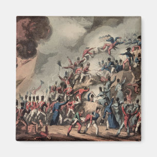 Storming van St. Sebastian, gegraveerd door Thomas Magneet