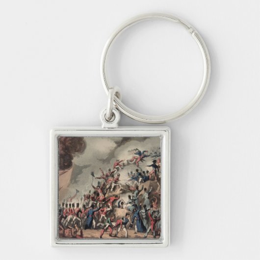 Storming van St. Sebastian, gegraveerd door Thomas Sleutelhanger (Voorkant)