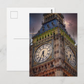 Stormlicht boven Big Ben – Londen Briefkaart (Voorkant / Achterkant)