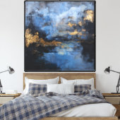Stormlight Horizon – Abstracte Wandkunst Canvas Afdruk (Insitu (Slaapkamer))