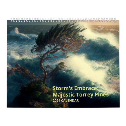 Storm's Embrace: Majestic Torrey Pines Kalender (Hoes)