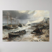 Storm's Wake: Wrecked Vissen Boats Art Poster (Voorkant)