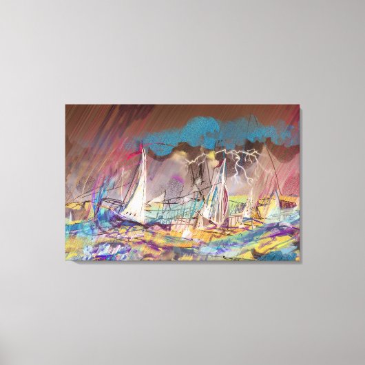 STORMSAILBOATS CANVAS AFDRUK (Voorkant)