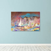 STORMSAILBOATS CANVAS AFDRUK (Insitu (Houten vloer))