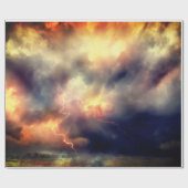 STORMSKY MET ORANJE EN DARKBLAUWE BLAUW. CADEAUPAPIER (Vlak)