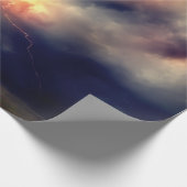 STORMSKY MET ORANJE EN DARKBLAUWE BLAUW. CADEAUPAPIER (Hoek)