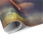 STORMSKY MET ORANJE EN DARKBLAUWE BLAUW. CADEAUPAPIER (Rol Hoek)