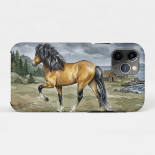 Stormur IJslands paard bij de zee Case-Mate iPhone Case