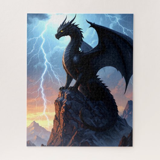 Stormwatch Dragon op Mountain Peak Legpuzzel (Verticaal)