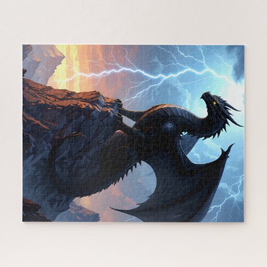 Stormwatch Dragon op Mountain Peak Legpuzzel (Horizontaal)