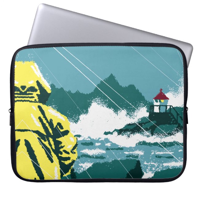 Stormwatch: Eilandpracht Laptop Sleeve (Voorkant)