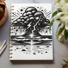 Stormwolk en Bliksem Kunstnotitieboek Notitieboek