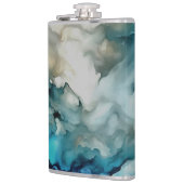 Stormwolken en Oceaanstromingen Abstracte Kunst Heupfles (Links)