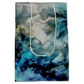 Stormwolken en Oceaanstromingen Abstracte Kunst Medium Cadeauzakje (Achterkant)