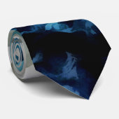 Stormwolken en Oceaanstromingen Abstracte Kunst Stropdas (Opgerold)