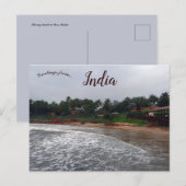 Stormy Beach bij Goa India Briefkaart (Voorkant / Achterkant)