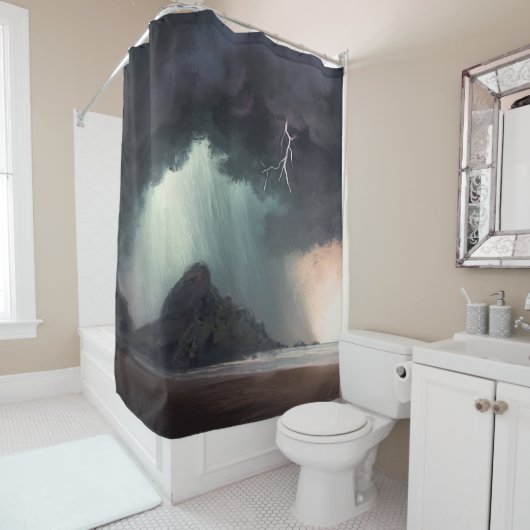 Stormy Beach Douchegordijn (In situ)