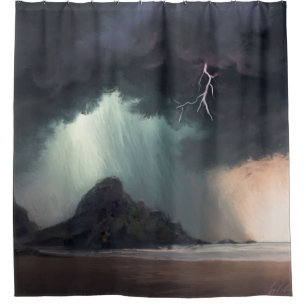 Stormy Beach Douchegordijn