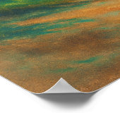 Stormy Beach - Pastel schilderstijl landschapskuns Poster (Hoek)