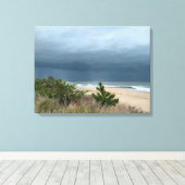 Stormy Beach scène Canvas Afdruk (Insitu (Houten vloer))