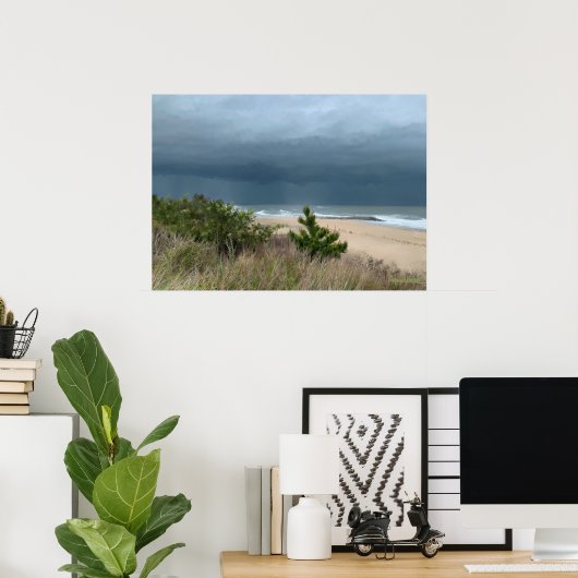 Stormy Beach scène Poster (Thuiskantoor)