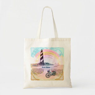Stormy Bike Lighthouse canvas tas