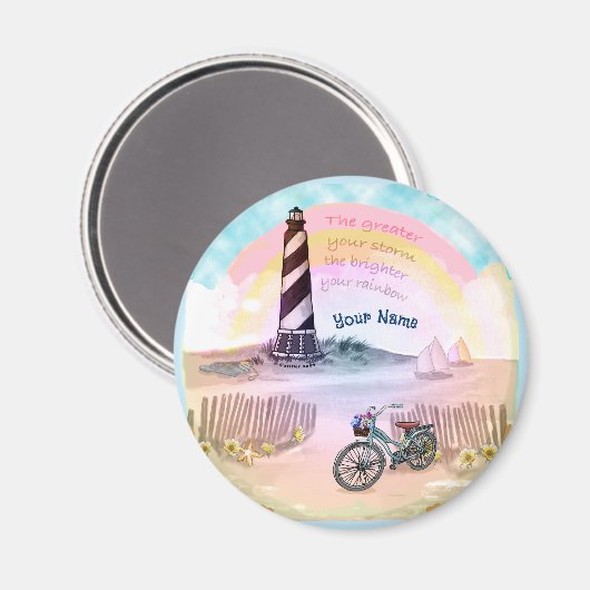 Stormy Bike Vuurtoren rond Magneet (Voorkant / Achterkant)