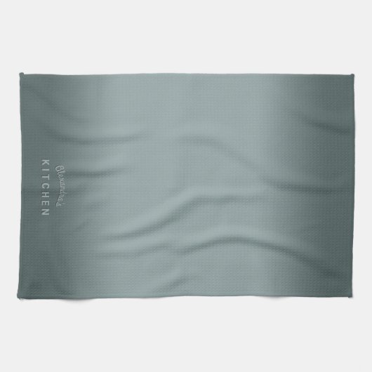 Stormy Blue Grey Ombre Theedoek (Horizontaal)