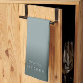 Stormy Blue Grey Ombre Theedoek