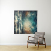 Stormy Blue Ocean Old Photograph Wandkleed (In Situ (horizontaal))