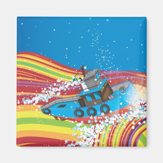 Stormy Boat Magneet (Voorkant)