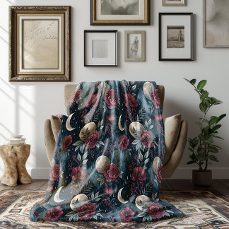Stormy Bourgondië Herfst Roos Dreamscape Fleece Deken