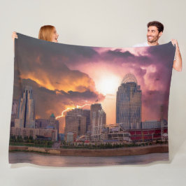 Stormy Cincinnati Great American Ball Park Fleece Deken
