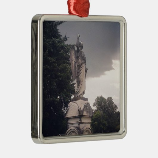 Stormy Day Angel Metalen Ornament (Rechts)