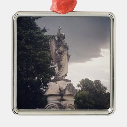 Stormy Day Angel Metalen Ornament (Voorkant)