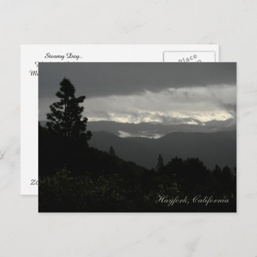 Stormy Day... Briefkaart (Voorkant / Achterkant)